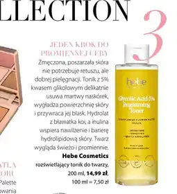 Hebe Rozświetlający tonik do twarzy Hebe Cosmetics oferta