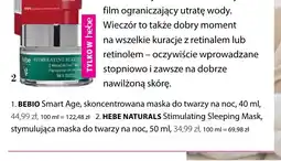 Hebe Stymulująca maska do twarzy na noc Stimulating Sleeping Mask Hebe Naturals oferta