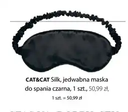 Hebe Jedwabna maska do spania czarna Cat & Cat Silk oferta