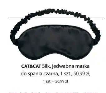 Jedwabna maska do spania czarna Cat & Cat Silk