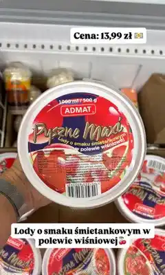 Dino Lody o smaku śmietankowym w polewie wiśniowej Admat Pyszne Maxi oferta