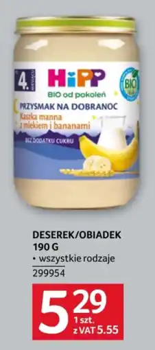 Selgros HiPP PRZYSMAK NA DOBRANOC Kaszka manna z mlekiem i bananami oferta