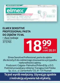 Selgros Elmex Sensitive Professional Pasta oferta
