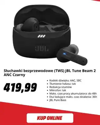 Słuchawki bezprzewodowe (TWS) Jbl Tune Beam 2 Anc Czarny