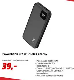 Media Markt Powerbank Isy IPP-10001 czarny oferta