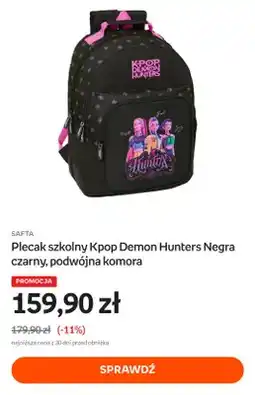 Empik Plecak szkolny Kpop Demon Hunters Negra czarny, podwójna komora Safta oferta