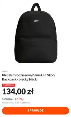 Empik Plecak młodzieżowy Vans Old Skool Backpack - black oferta