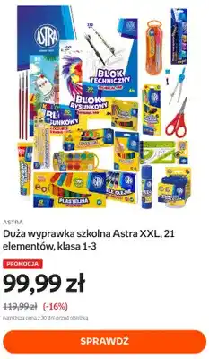 Duża wyprawka szkolna Astra XXL 21 elementów klasa 1-3