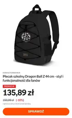 Empik Plecak szkolny Dragon Ball Z 44 cm - styl i funkcjonalność dla fanów Karactermania oferta