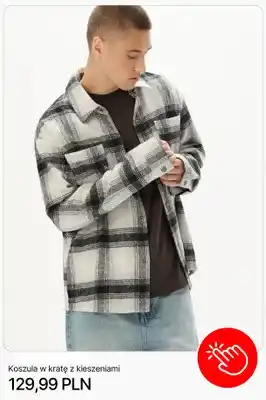 Cropp Koszula w kratę z kieszeniami Cropp oferta