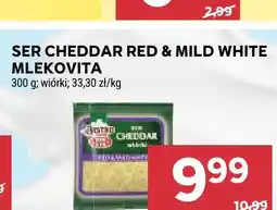 Stokrotka Ser cheddar Red & Mild White wiórki Mlekovita oferta