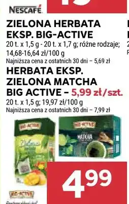 Stokrotka Zielona herbata ekspresowa Big-Active oferta