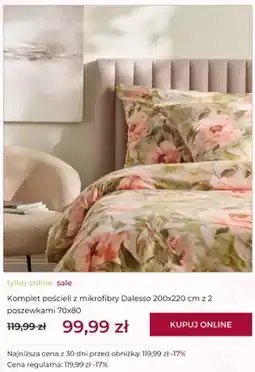 Home&You Komplet pościeli z mikrofibry Dalesso 200x220 cm z 2 poszewkami 70x80 oferta