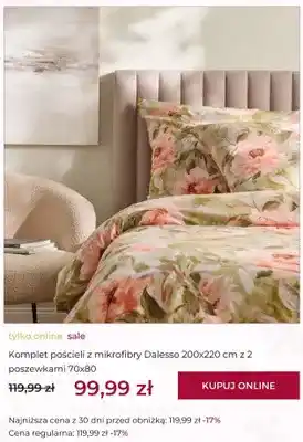 Komplet pościeli z mikrofibry Dalesso 200x220 cm z 2 poszewkami 70x80