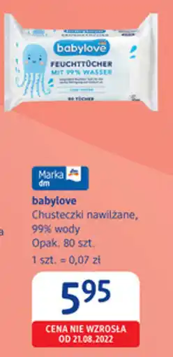 dm drogerie markt babylove Chusteczki nawilżane oferta