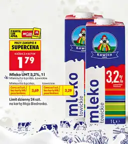Biedronka Mleko UHT 3,2% Mlekovita Łączka Łowickie oferta