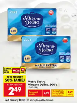 Biedronka Masło Ekstra Mleczna Dolina oferta