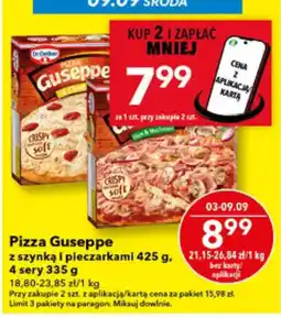 Lewiatan Pizza Guseppe z szynką i pieczarkami oferta