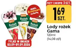 Społem Częstochowa Lody rożek Gama oferta