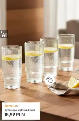Sinsay Ryflowane szklanki oferta