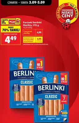 Biedronka Parówki Berlinki Morliny oferta