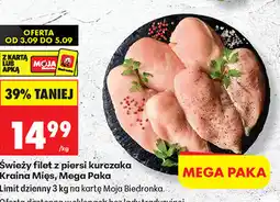 Biedronka Świeży filet z piersi kurczaka Kraina Mięs Mega Paka oferta