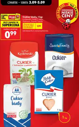 Biedronka Cukier biały Królewski, Polski Cukier, Diamant, Sweet Family oferta