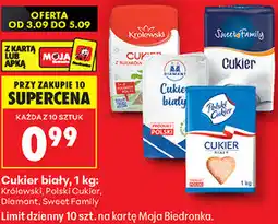 Biedronka Cukier biały Królewski, Polski Cukier, Diamant, Sweet Family oferta