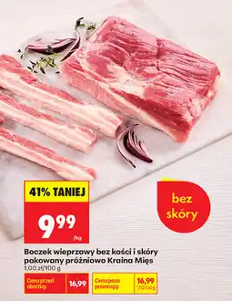 Biedronka Boczek wieprzowy bez kości i skóry pakowany próżniowo Kraina Mięs oferta