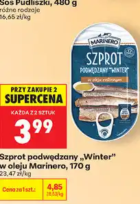 Biedronka Szprot podwędzany „Winter” w oleju Marinero oferta