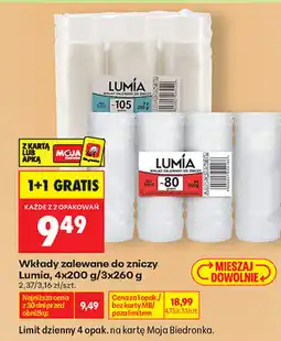 Biedronka Wkłady zalewane do zniczy Lumia, 4x200 g/3x260 g oferta