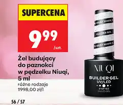 Biedronka Żel budujący do paznokci w pędzelku Niuqi oferta