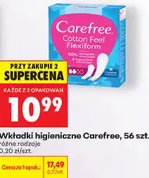 Biedronka Wkładki higieniczne Carefree, 56 szt oferta