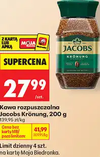 Biedronka Kawa rozpuszczalna Jacobs Krönung oferta