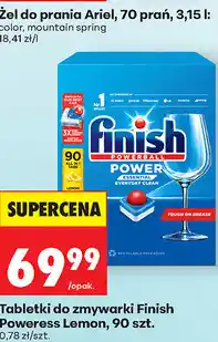 Biedronka Tabletki do zmywarki Finish Poweress Lemon, 90 szt oferta