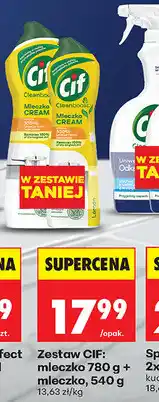 Biedronka Zestaw CIF: mleczko 780 g + mleczko, 540 g oferta