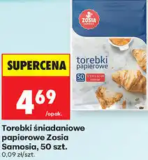 Biedronka Torebki śniadaniowe papierowe Zosia Samosia, 50 szt oferta