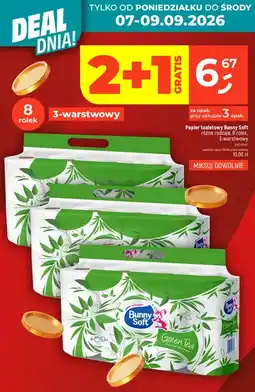Dealz Papier toaletowy Bunny Soft różne rodzaje, 8 rolek, 3-warstwowy oferta