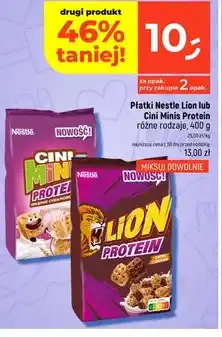 Dealz Płatki Nestle Lion lub Cini Minis Protein różne rodzaje oferta