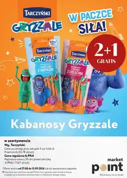 Market Point Kabanosy Gryzzale z szynki z cielęciną Tarczyński oferta