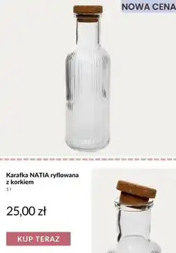 Homla Karafka Natia ryflowana z korkiem oferta