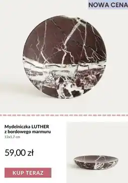 Homla Mydelniczka Luther z bordowego marmuru 12x1,7 cm oferta