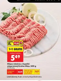 Biedronka Mięso mielone z łopatki wieprzowej Kraina Mięs oferta