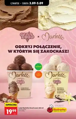 Biedronka Lody Marletto Good Lood z kremem Choconoot oferta