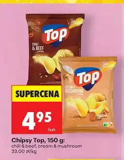 Biedronka Chipsy Top cream & mushroom oferta