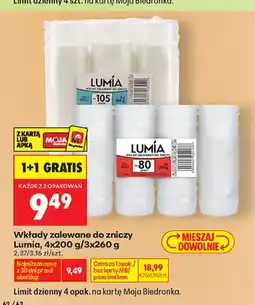 Biedronka Wkłady zalewane do zniczy Lumia 4-pak oferta