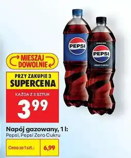 Biedronka Napój gazowany, 1 l: Pepsi, Pepsi Zero Cukru oferta