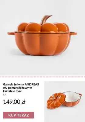 Garnek żeliwny Andreas Au pomarańczowy w kształcie dyni