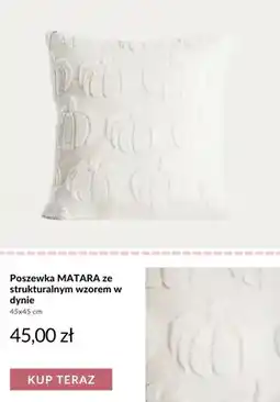 Homla Poszewka Matara ze strukturalnym wzorem w dynie 45x45 cm oferta