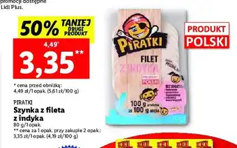 Lidl Szynka z fileta indyka 1 SZT 80 G oferta